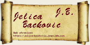Jelica Backović vizit kartica